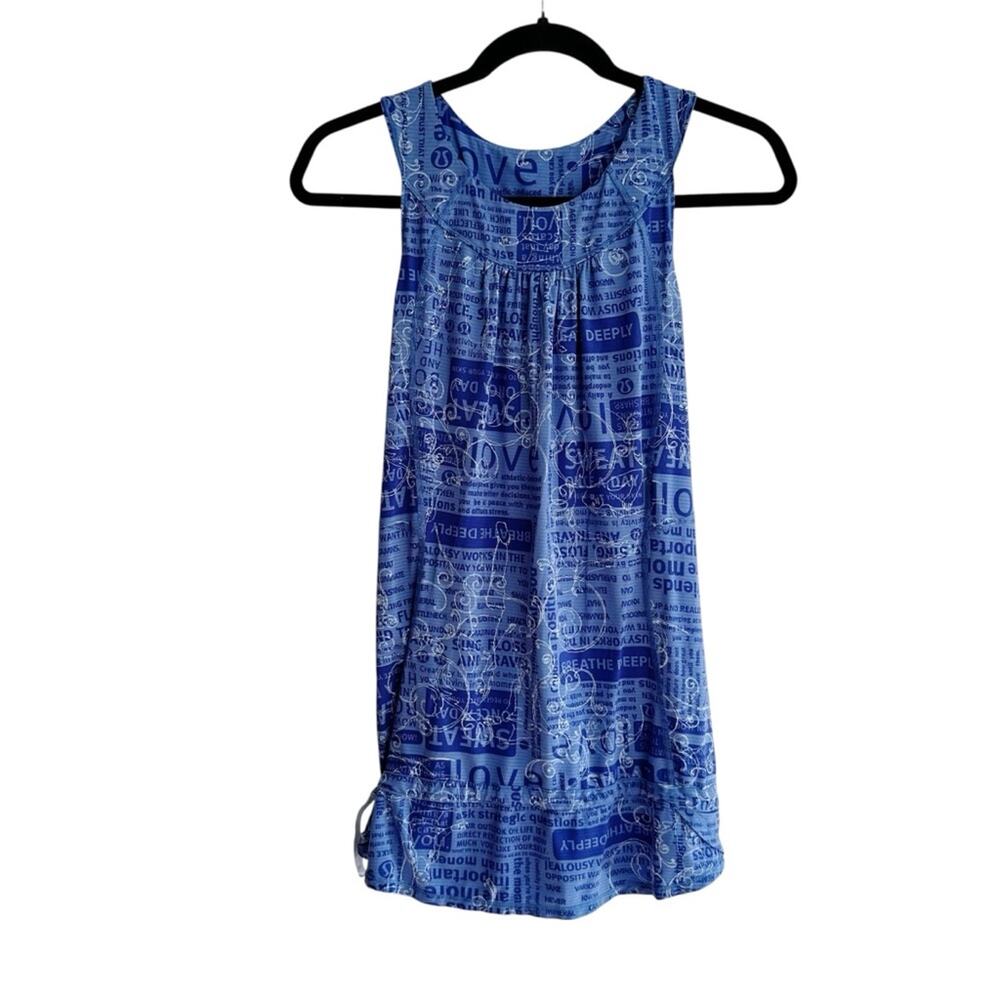 Lululemon Run: Race Tech Allover Quote Long Tank Top